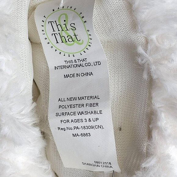 This & That Cow Hand Puppet 10" Black & White Sheepskin Plush Stuffed Toy 3+ - Picture 7 of 7